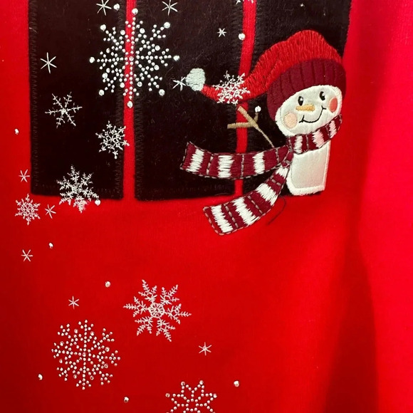 Top Stitch Women's Red Jumper vintage granny grandma preppy medium cozy - Picture 5 of 6